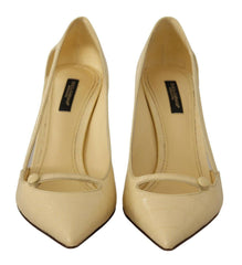 Dolce & Gabbana Yellow Exotic Leather Stiletto Heel Pumps Shoes -   -  Dolce & Gabbana.