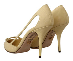 Dolce & Gabbana Yellow Exotic Leather Stiletto Heel Pumps Shoes -   -  Dolce & Gabbana.
