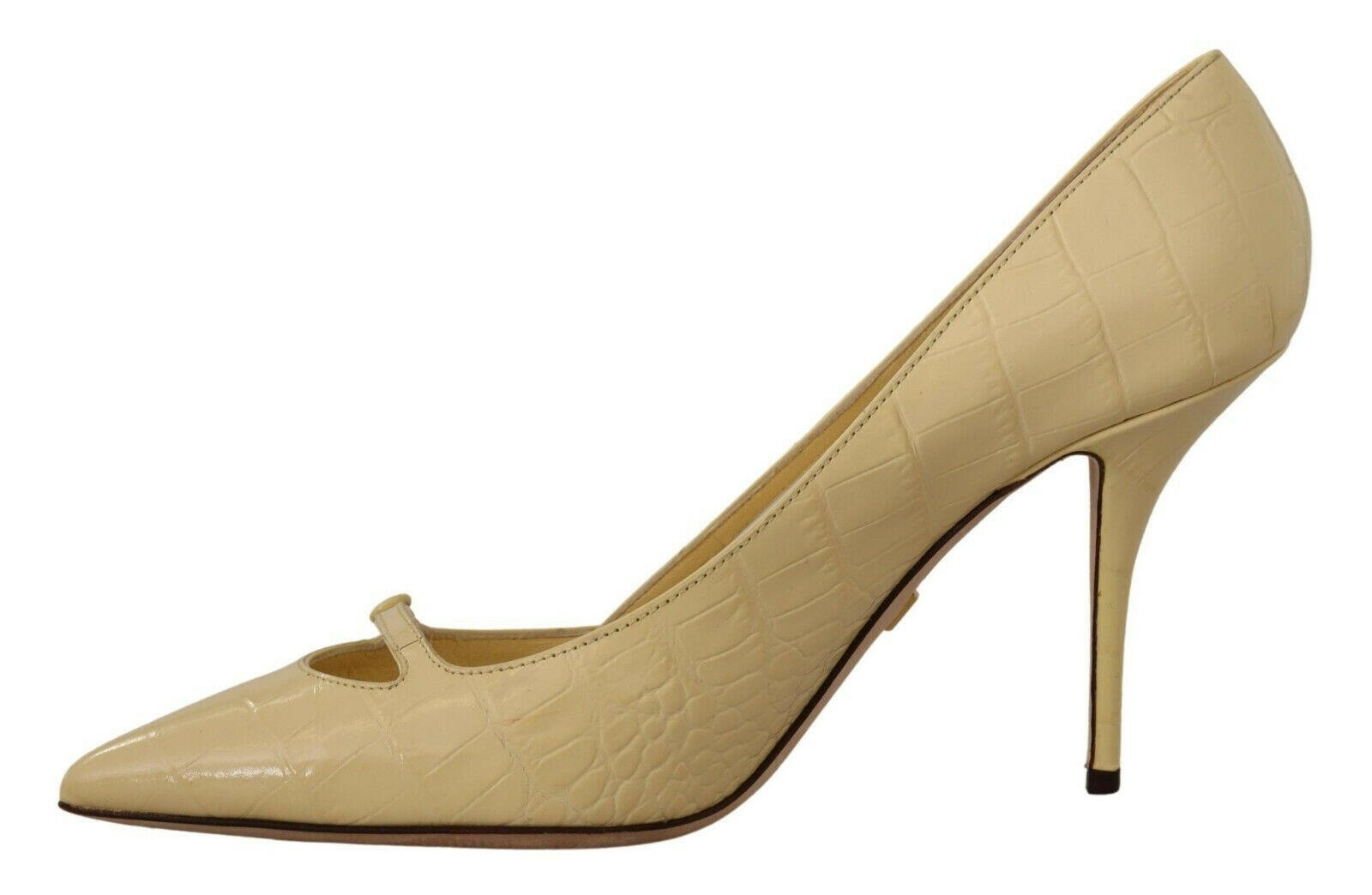 Dolce & Gabbana Yellow Exotic Leather Stiletto Heel Pumps Shoes -   -  Dolce & Gabbana.