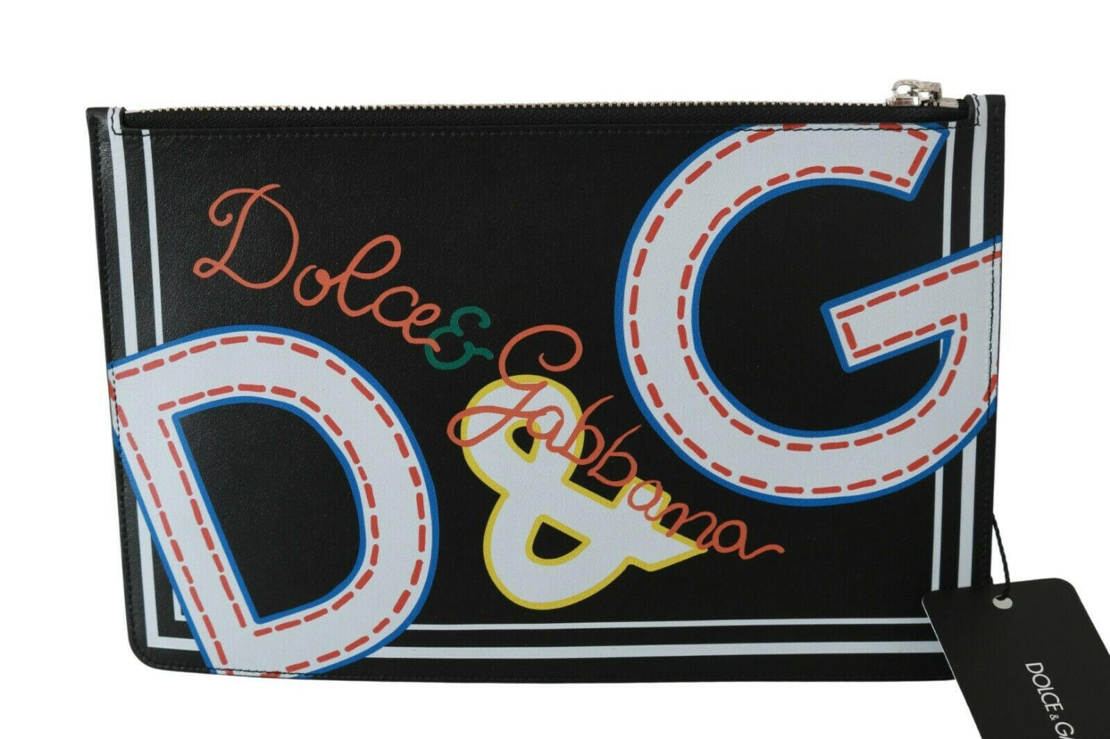 Dolce & Gabbana Black DG Print Mens Zipper Coin Purse Leather Wallet -   -  Dolce & Gabbana.