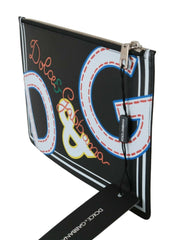 Dolce & Gabbana Black DG Print Mens Zipper Coin Purse Leather Wallet -   -  Dolce & Gabbana.