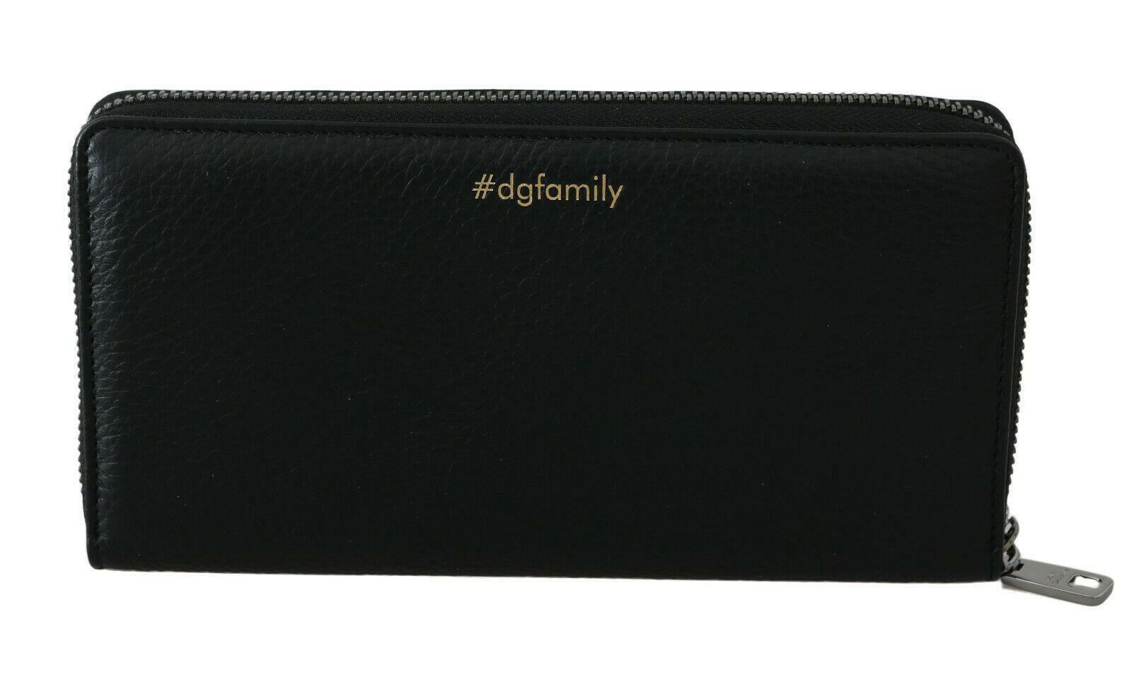 Dolce & Gabbana Black Blue Leather #DGFAMILY Zipper Continental Wallet -  Leather Wallet for Men -  Dolce & Gabbana.