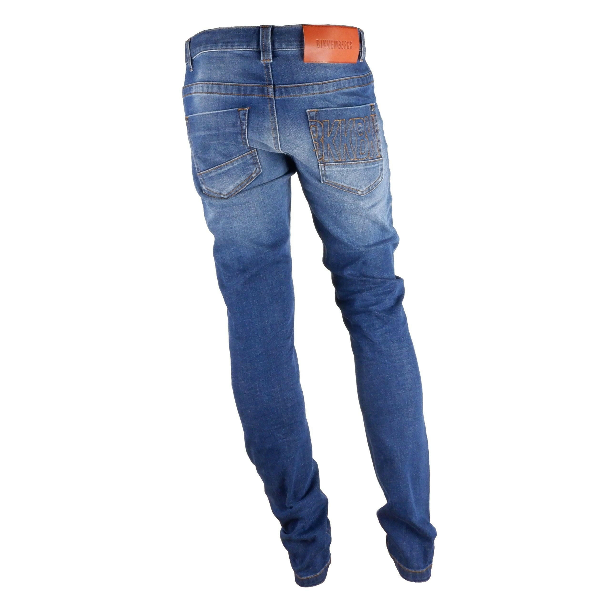 Bikkembergs Sleek Dark Blue Regular Fit Jeans -   -  Bikkembergs.
