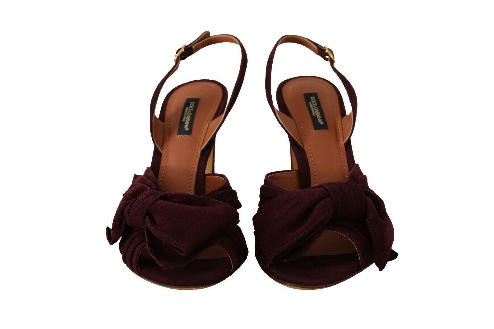 Dolce & Gabbana Dark Purple Suede Ankle Strap Sandals Shoes -   -  Dolce & Gabbana.