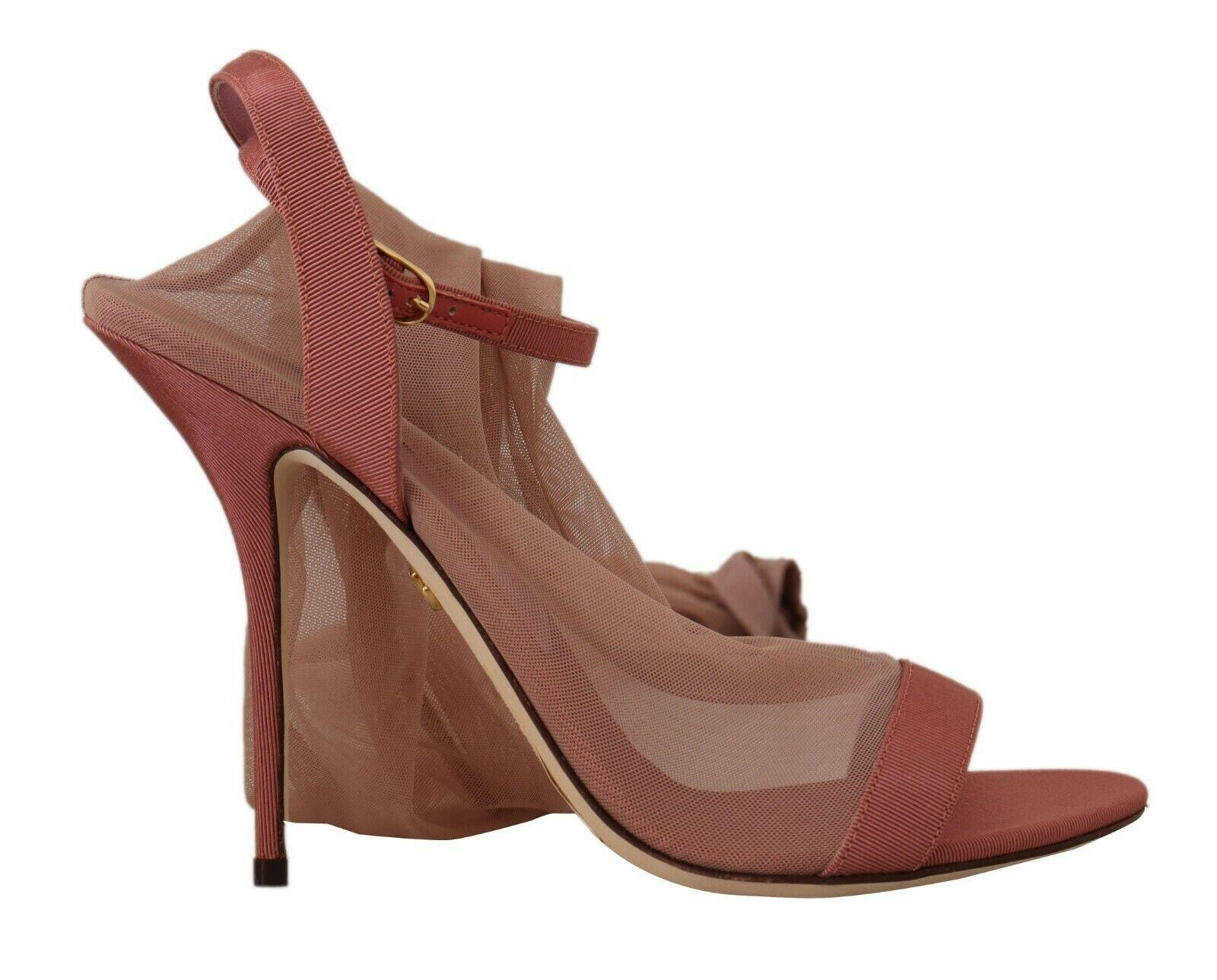 Dolce & Gabbana Pink Tulle Stretch Ankle Strap Sandals Shoes -   -  Dolce & Gabbana.