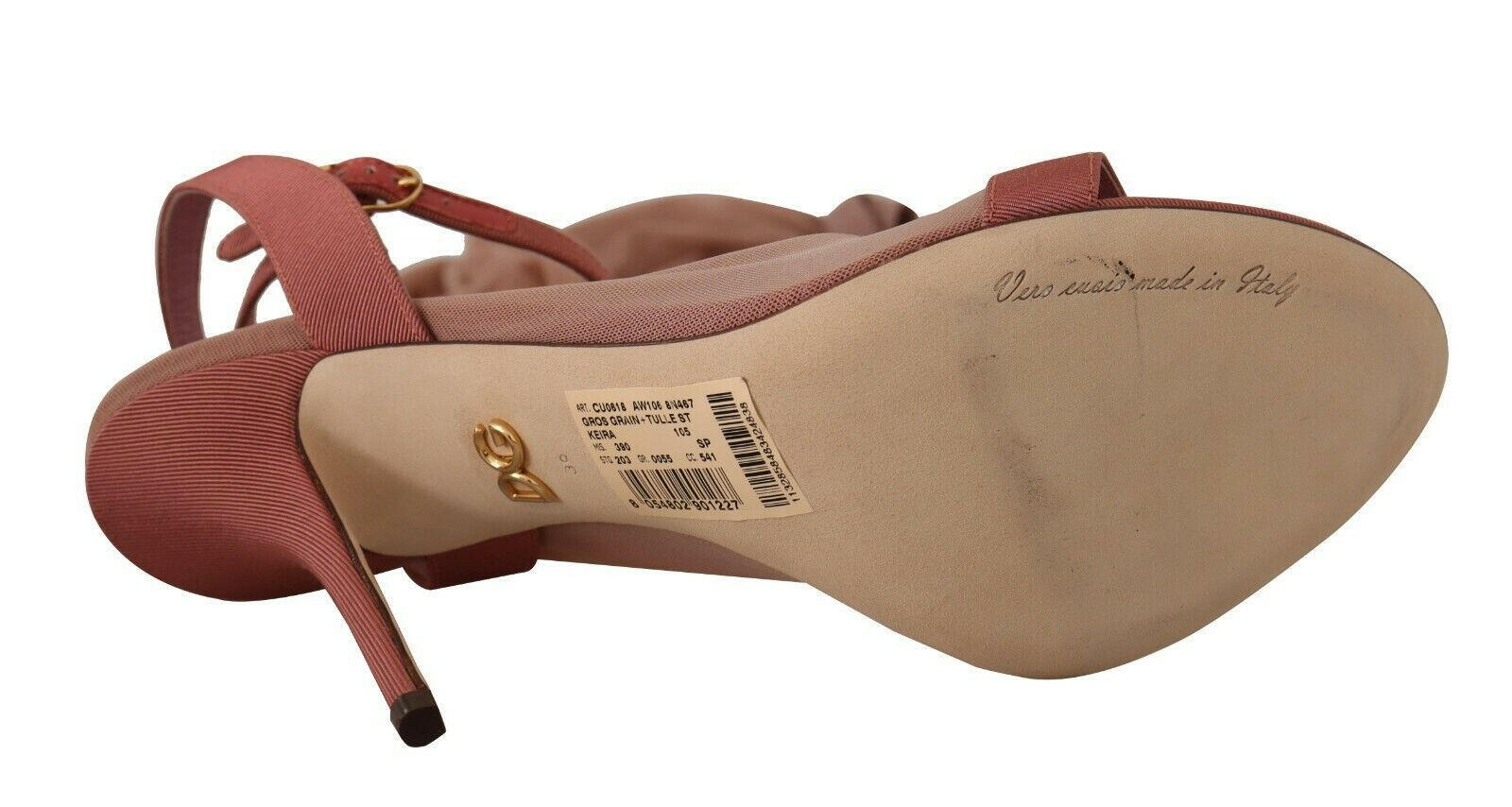 Dolce & Gabbana Pink Tulle Stretch Ankle Strap Sandals Shoes -   -  Dolce & Gabbana.