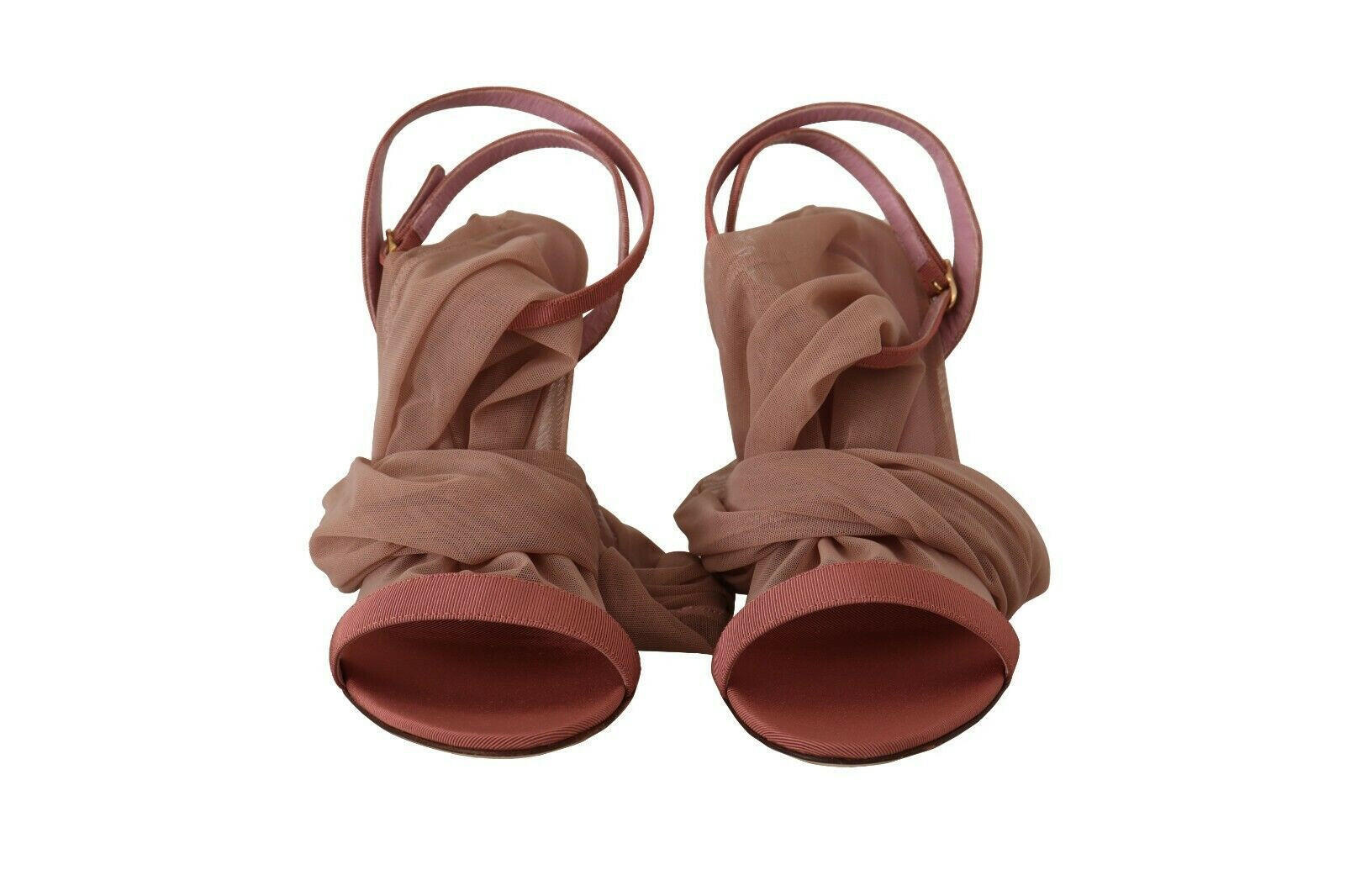 Dolce & Gabbana Pink Tulle Stretch Ankle Strap Sandals Shoes -   -  Dolce & Gabbana.