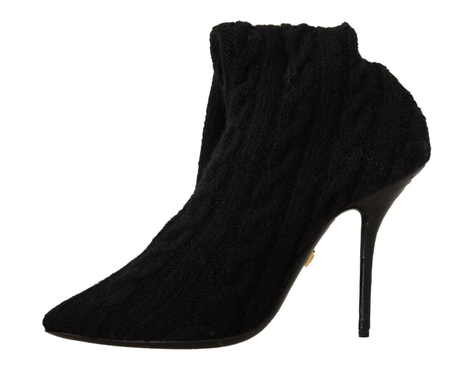 Dolce & Gabbana Black Stretch Socks Knee High Booties Shoes -   -  Dolce & Gabbana.