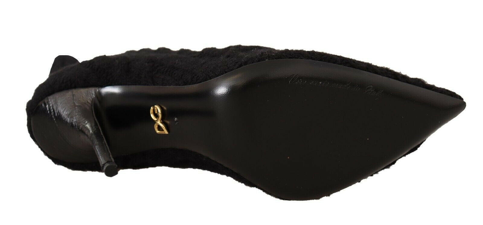 Dolce & Gabbana Black Stretch Socks Knee High Booties Shoes -   -  Dolce & Gabbana.
