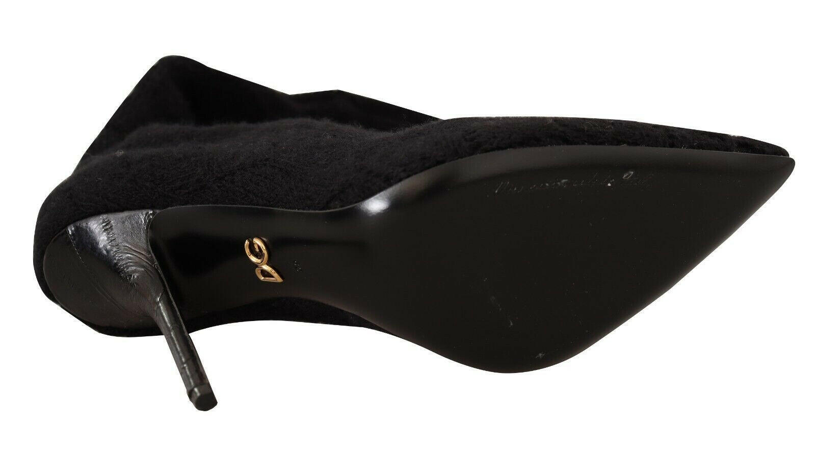 Dolce & Gabbana Black Stretch Socks Knee High Booties Shoes -   -  Dolce & Gabbana.