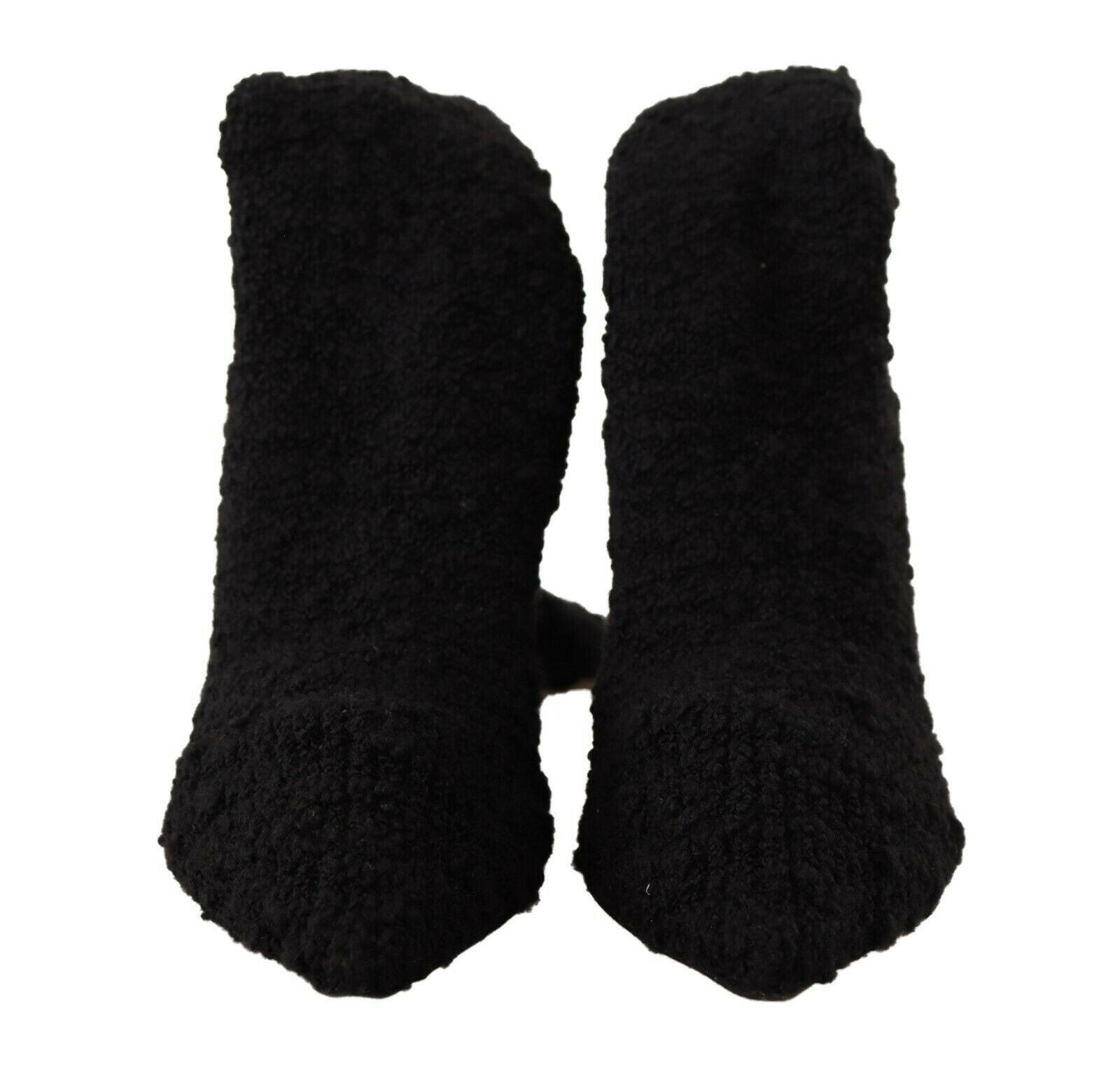 Dolce & Gabbana Black Stretch Socks Knee High Booties Shoes -   -  Dolce & Gabbana.