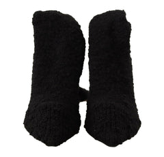 Dolce & Gabbana Black Stretch Socks Knee High Booties Shoes -   -  Dolce & Gabbana.