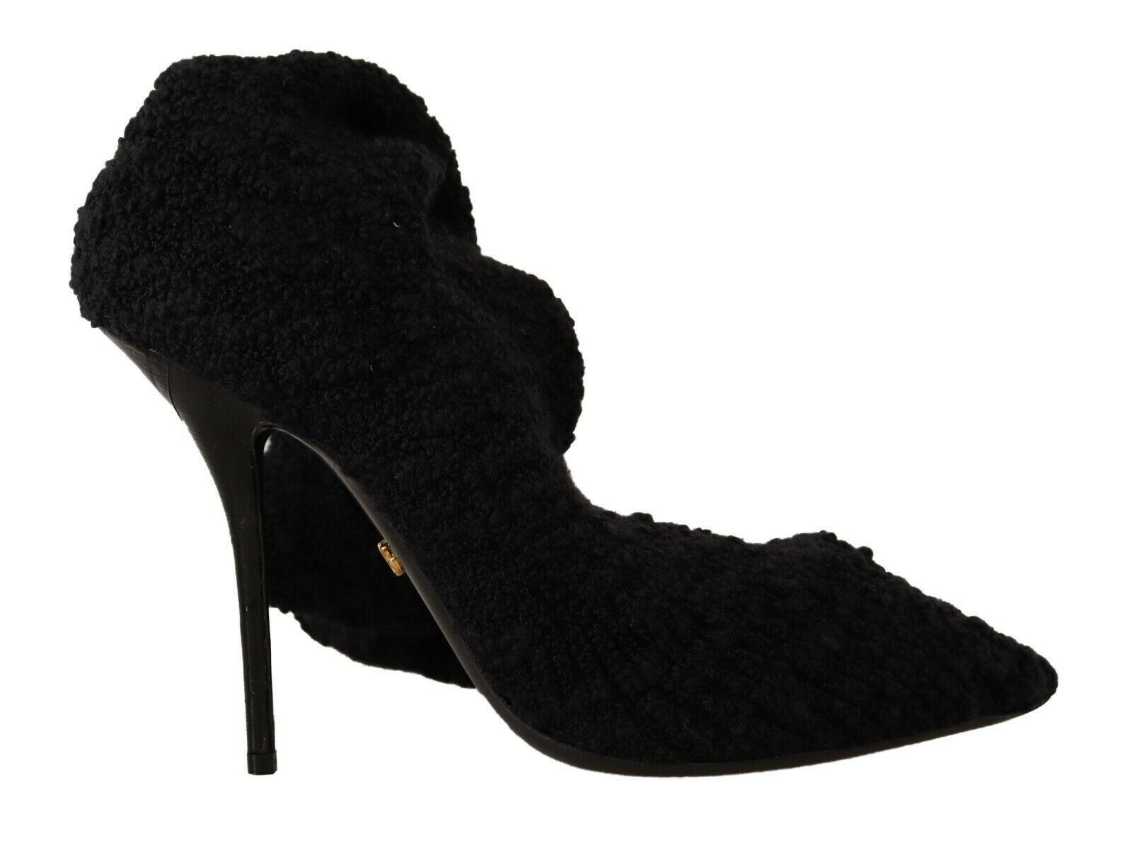 Dolce & Gabbana Black Stretch Socks Knee High Booties Shoes -   -  Dolce & Gabbana.