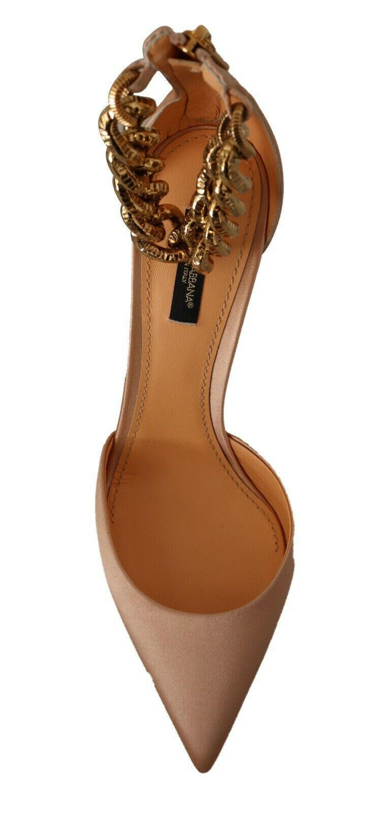 Dolce & Gabbana Beige Ankle Chain Strap High Heels Pumps Shoes -   -  Dolce & Gabbana.