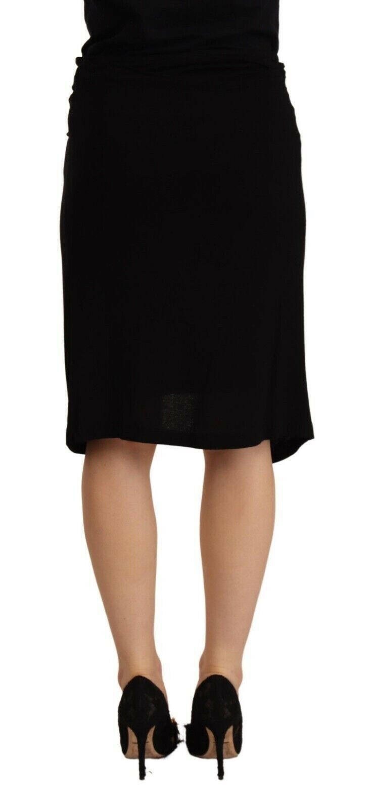 PLEIN SUD Black High Waist Pencil Knee Length Viscose Skirt -   -  PLEIN SUD.
