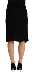 PLEIN SUD Black High Waist Pencil Knee Length Viscose Skirt -   -  PLEIN SUD.