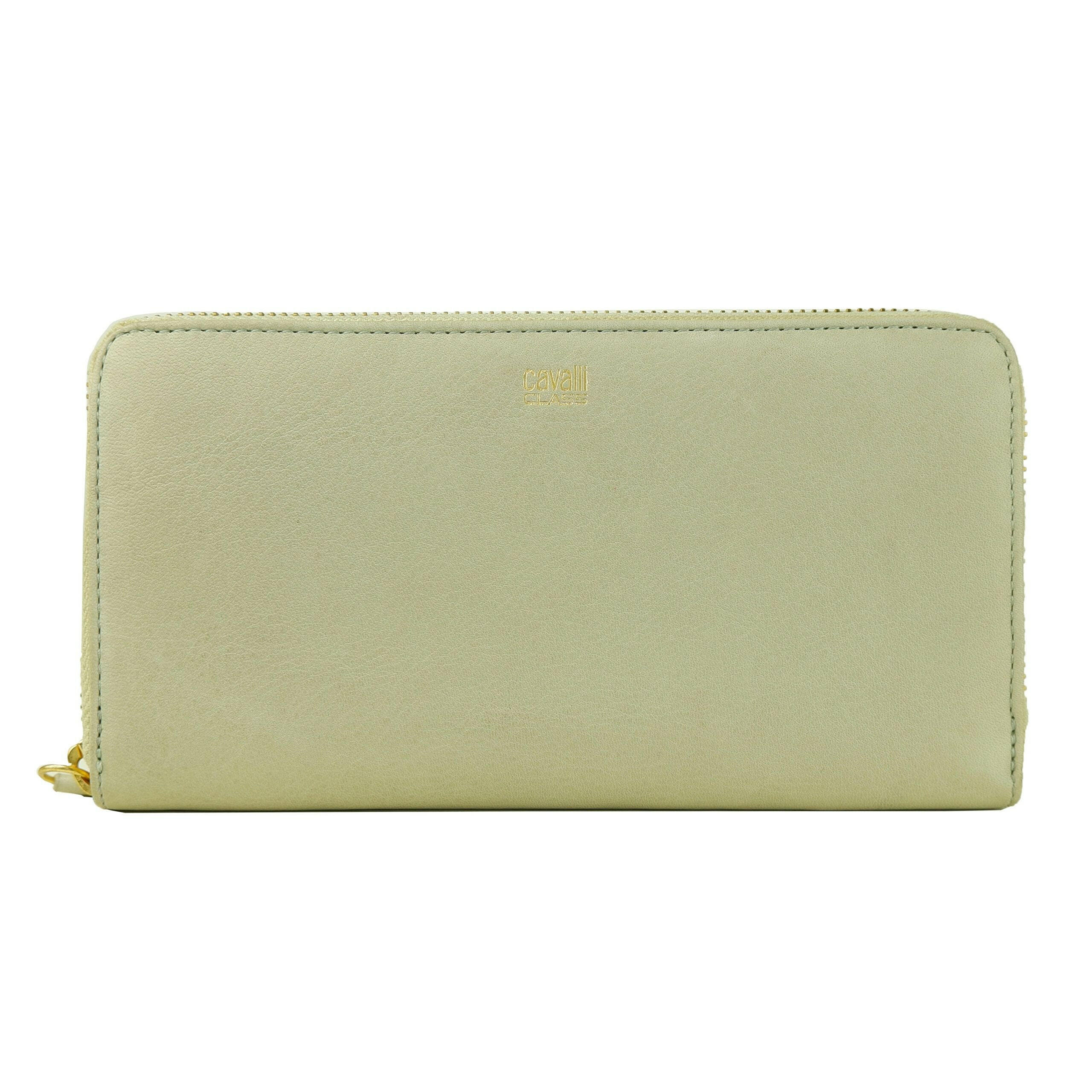 Cavalli Class Gray Calfskin Women Wallet -   -  Cavalli Class.