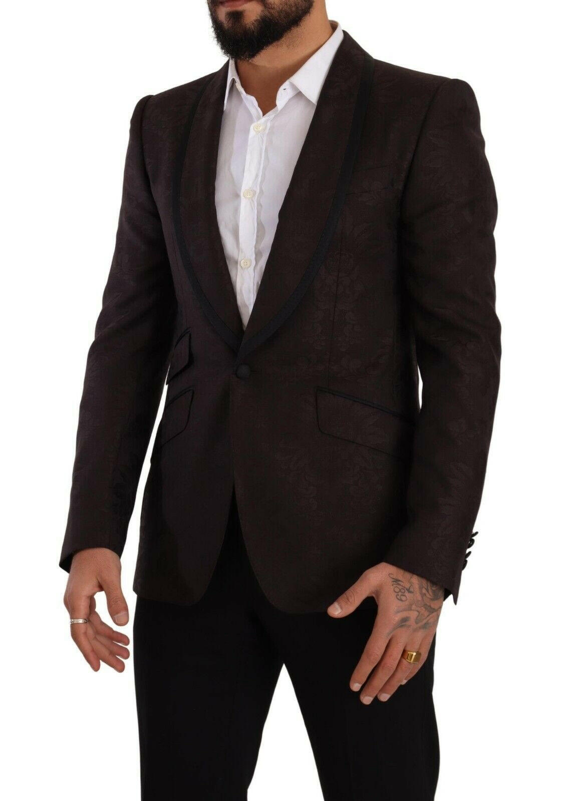 Dolce & Gabbana Purple Jacquard Single Breasted SICILIA Blazer -   -  Dolce & Gabbana.