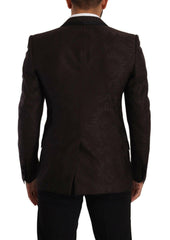 Dolce & Gabbana Purple Jacquard Single Breasted SICILIA Blazer -   -  Dolce & Gabbana.