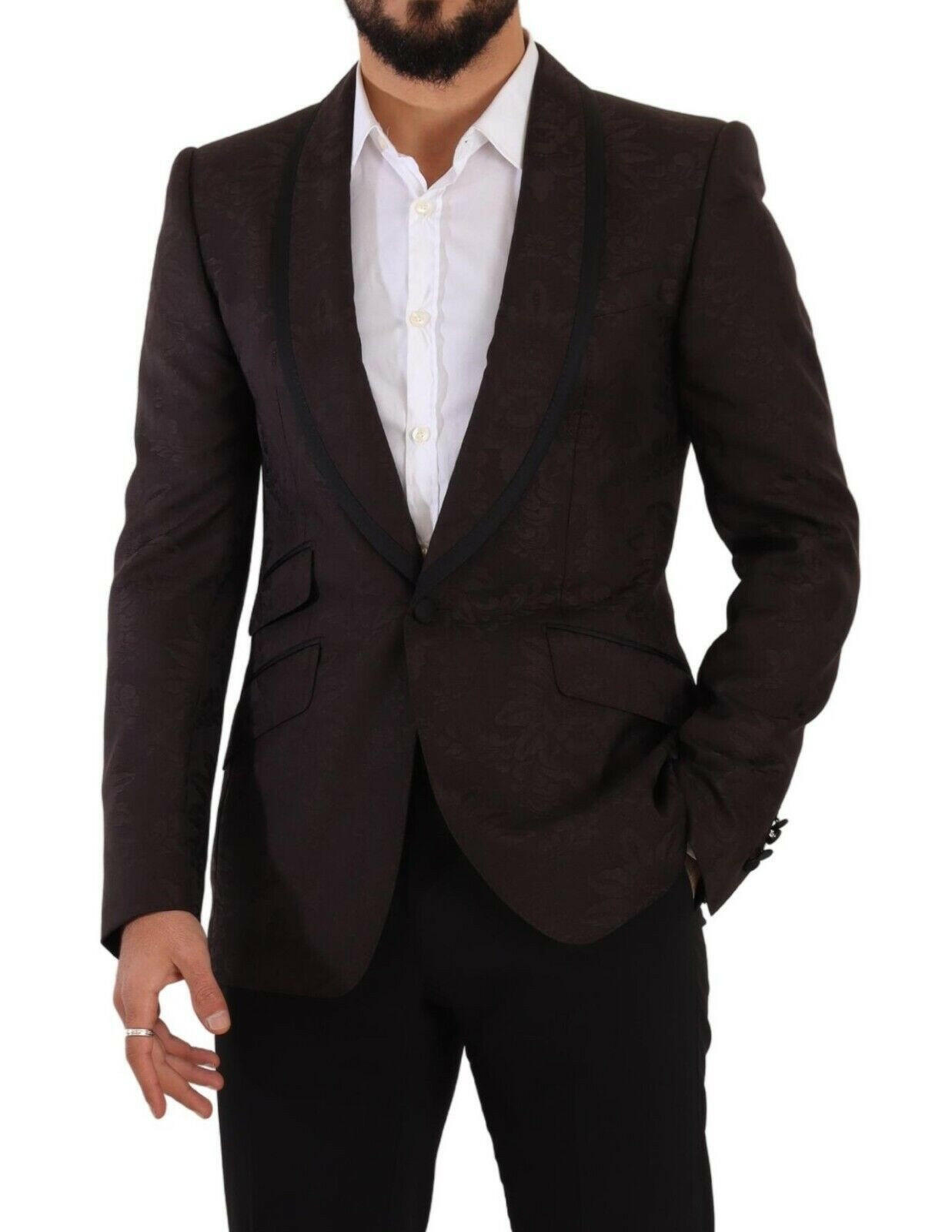 Dolce & Gabbana Purple Jacquard Single Breasted SICILIA Blazer -   -  Dolce & Gabbana.