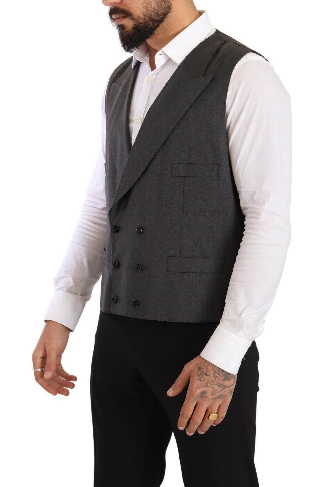 Dolce & Gabbana Gray Double Breasted 2 Piece SICILIA Blazer -   -  Dolce & Gabbana.