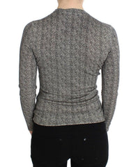 Dolce & Gabbana Black White Wool Top Cardigan Sweater -   -  Dolce & Gabbana.