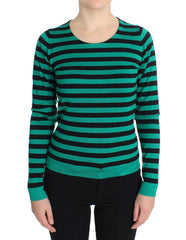 Dolce & Gabbana Green Black Silk Cashmere Sweater -   -  Dolce & Gabbana.