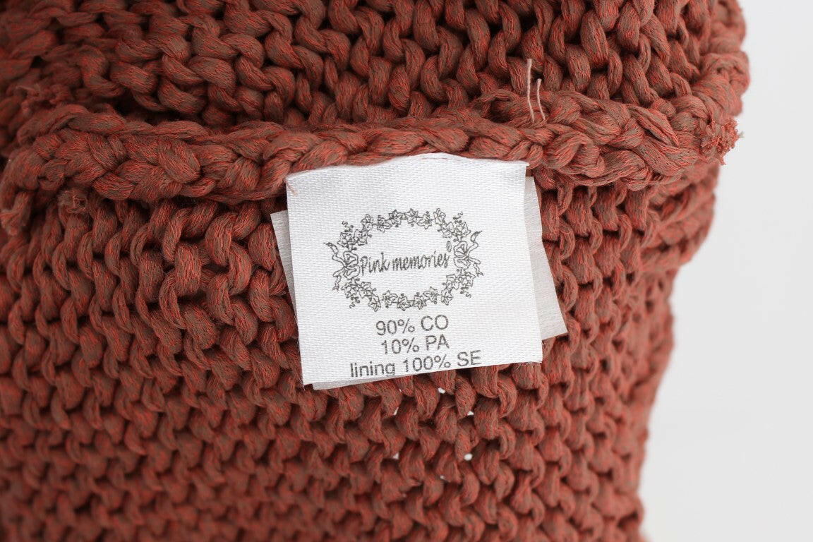 PINK MEMORIES Red Cotton Blend Knitted Sleeveless Sweater -   -  PINK MEMORIES.