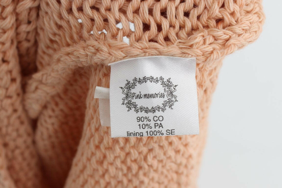 PINK MEMORIES Pink Cotton Blend Knitted Sleeveless Sweater -   -  PINK MEMORIES.