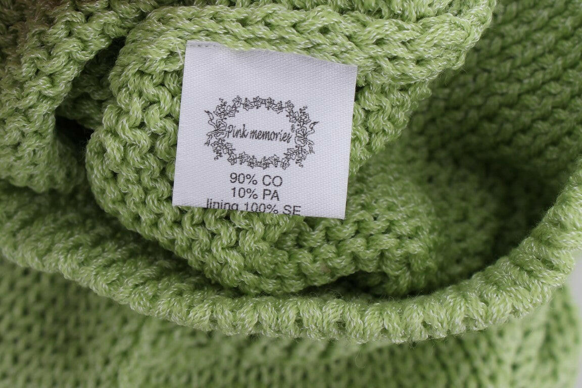 PINK MEMORIES Green Cotton Blend Knitted Sweater -   -  PINK MEMORIES.