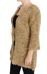PINK MEMORIES Beige Wool Blend Cape Sweater -   -  PINK MEMORIES.