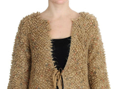PINK MEMORIES Beige Wool Blend Cape Sweater -   -  PINK MEMORIES.
