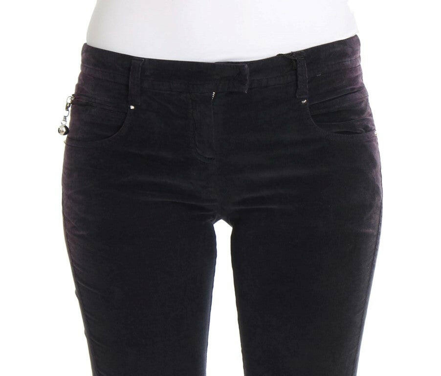 Costume National Purple Cropped Corduroys Jeans -   -  Costume National.