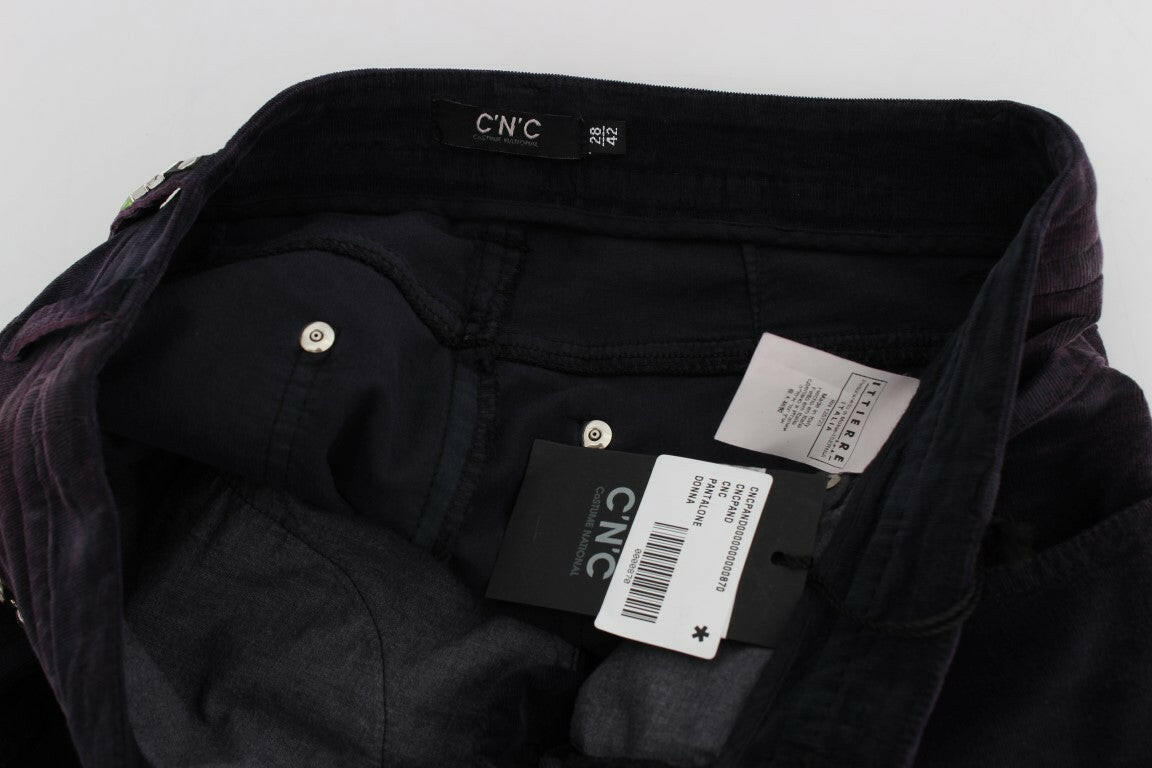 Costume National Purple Cropped Corduroys Jeans -   -  Costume National.