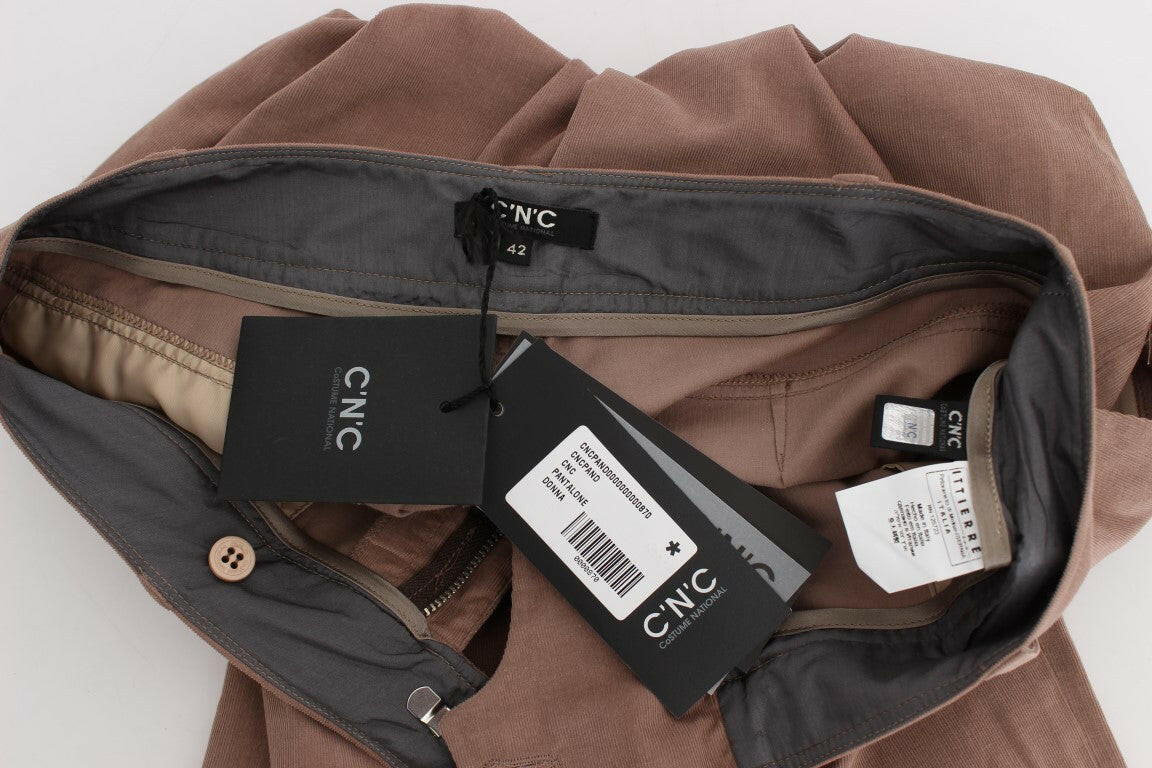 Costume National Brown Cropped Corduroys Pants -   -  Costume National.