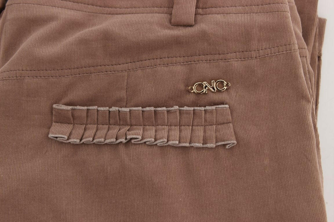 Costume National Brown Cropped Corduroys Pants -   -  Costume National.