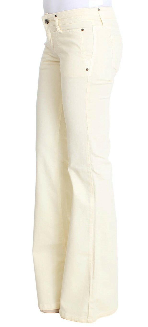 Costume National White Cotton Stretch Flare Jeans -   -  Costume National.