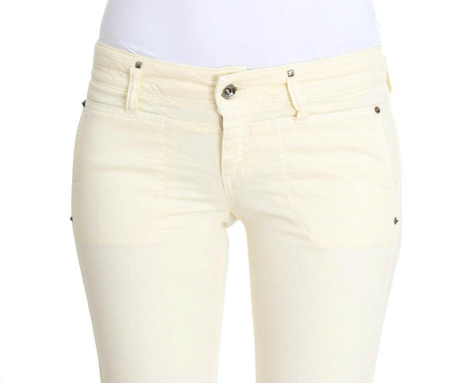 Costume National White Cotton Stretch Flare Jeans -   -  Costume National.