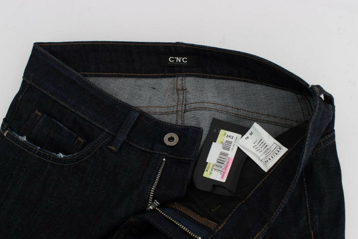 Costume National Blue Cotton Stretch Slim Fit Jeans -   -  Costume National.