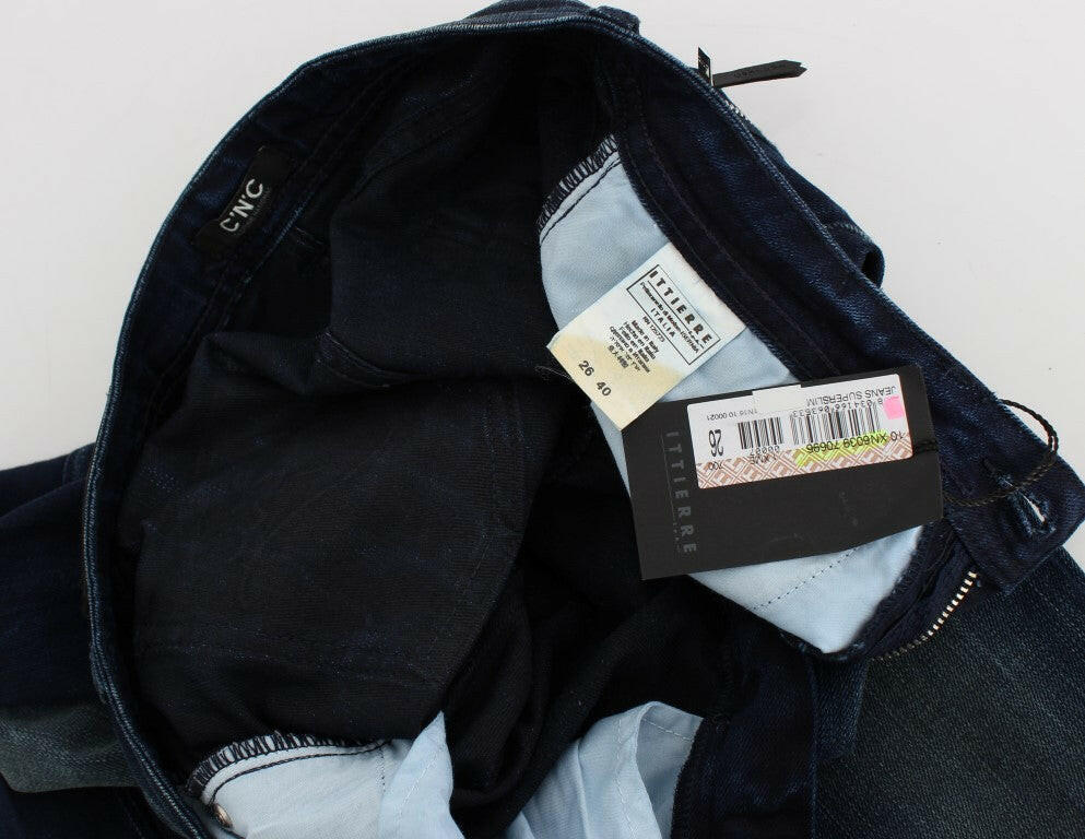 Costume National Blue Wash Cotton Slim Fit Skinny Jeans -   -  Costume National.
