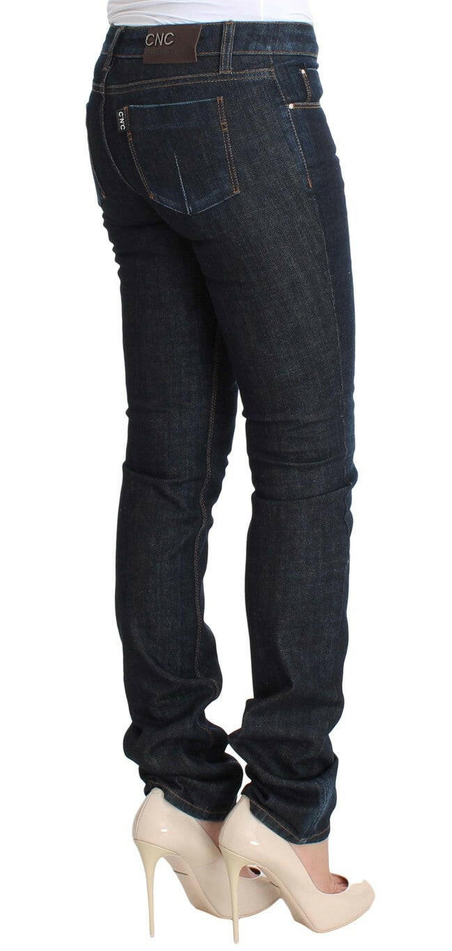 Costume National Blue Cotton Stretch Slim Fit Jeans -   -  Costume National.
