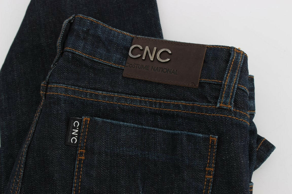 Costume National Blue Cotton Stretch Slim Fit Jeans -   -  Costume National.