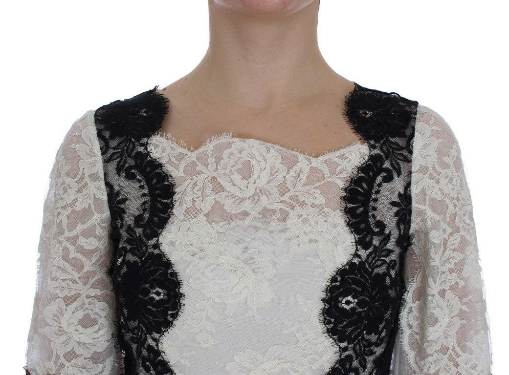 Dolce & Gabbana White Floral Lace Full Length Gown Dress -   -  Dolce & Gabbana.