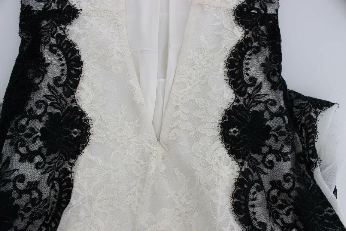 Dolce & Gabbana White Floral Lace Full Length Gown Dress -   -  Dolce & Gabbana.