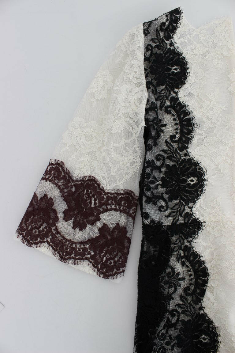 Dolce & Gabbana White Floral Lace Full Length Gown Dress -   -  Dolce & Gabbana.