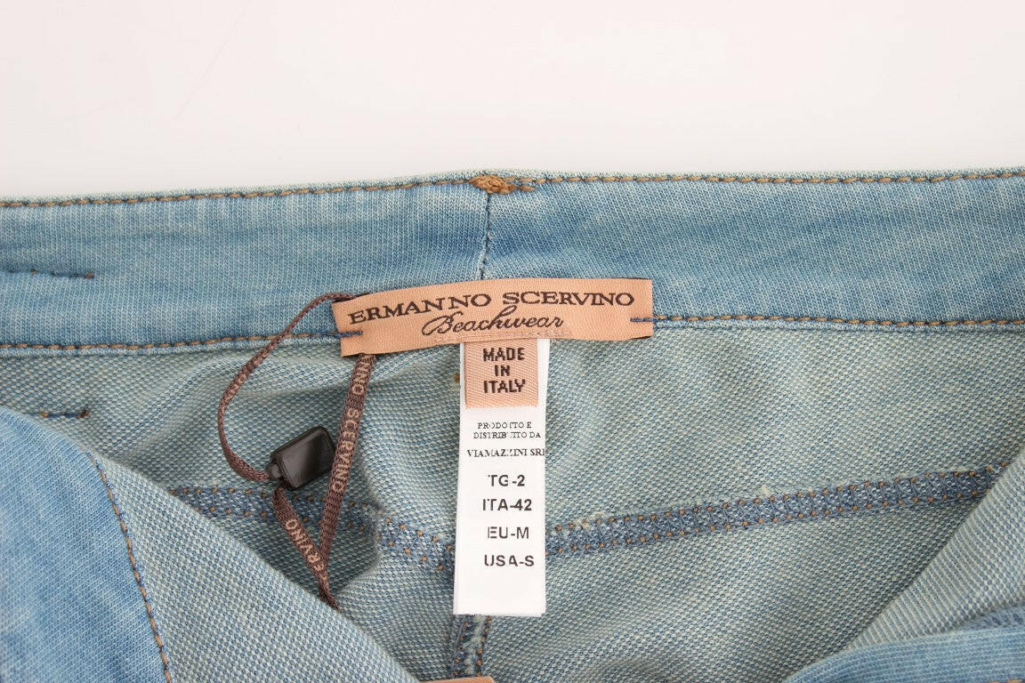Ermanno Scervino Blue Capri Pants Cropped Jeans -   -  Ermanno Scervino.