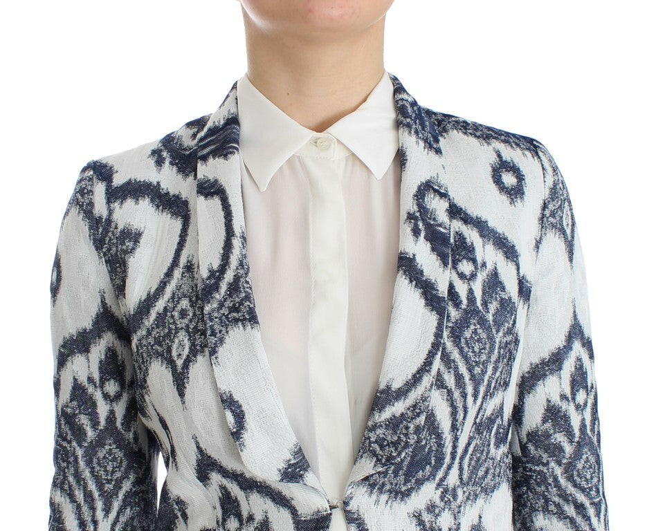 Christian Pellizzari Blue White Blazer Suit Jacket -   -  Christian Pellizzari.