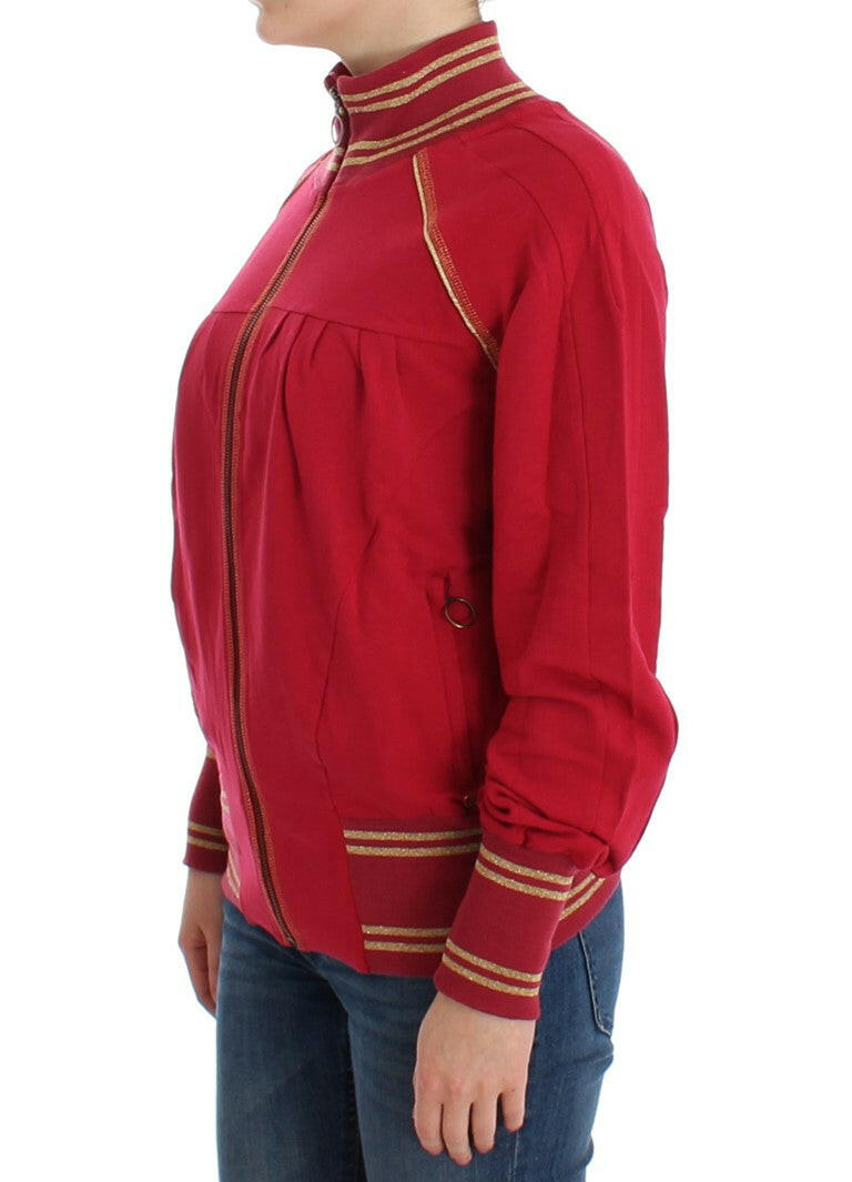 John Galliano Pink Mock Zip Cardigan Sweatshirt Sweater -   -  John Galliano.