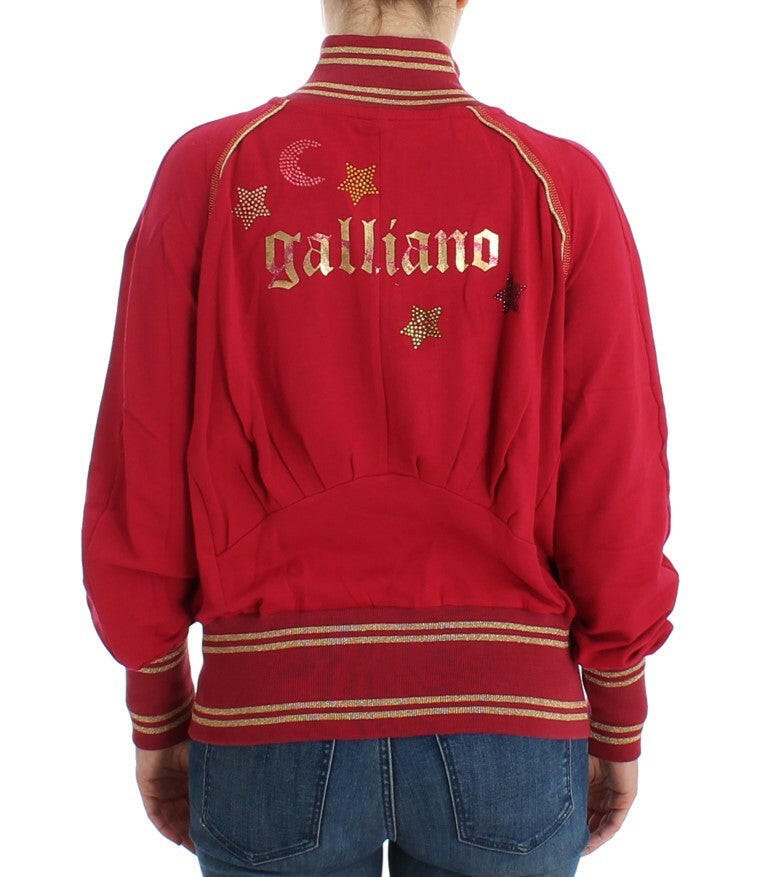 John Galliano Pink Mock Zip Cardigan Sweatshirt Sweater -   -  John Galliano.