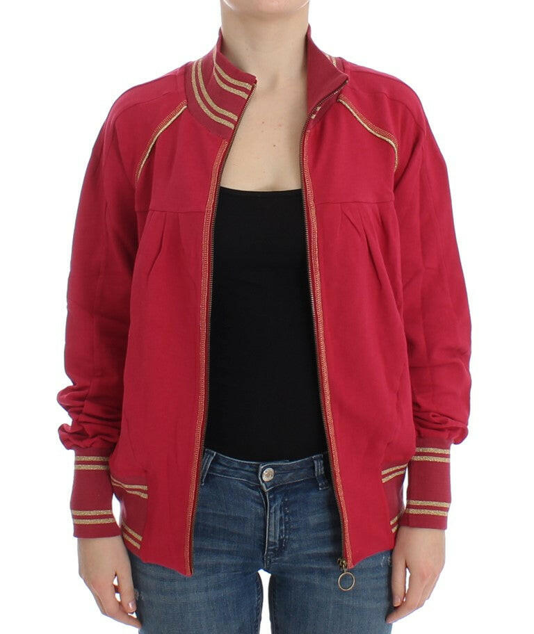 John Galliano Pink Mock Zip Cardigan Sweatshirt Sweater -   -  John Galliano.
